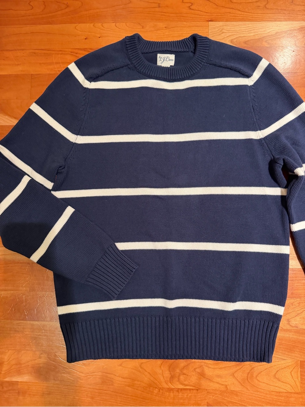 J.Crew Men’s Heritage Cotton Striped Crewneck Sweater - Size S (Like New!)